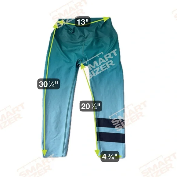 ALO Yoga Airbrush Green Gradient Ombre Leggings Size Medium - Picture 4 of 8